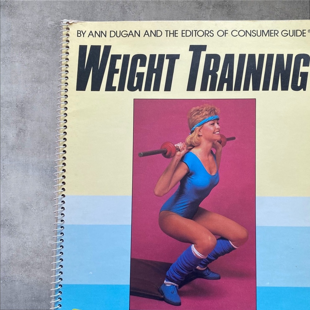 Retro weight training spiral notebook 1984 11x8